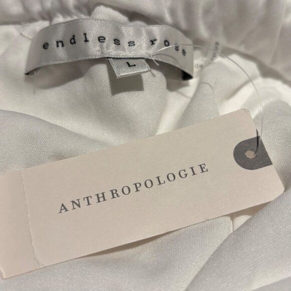 Anthropologie Endless Rose Strapless Textured Fitted Mini Dress White Size L - Picture 5 of 6